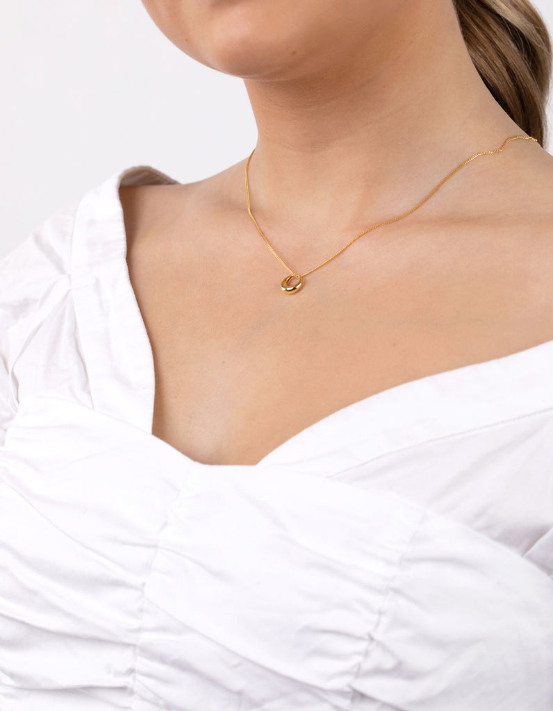 Organic Square Rivet shops Necklace