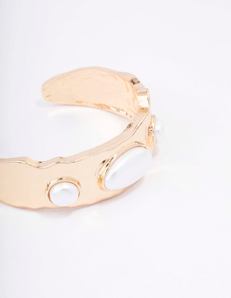 Gold Crossover Double Cuff Bracelet - Lovisa