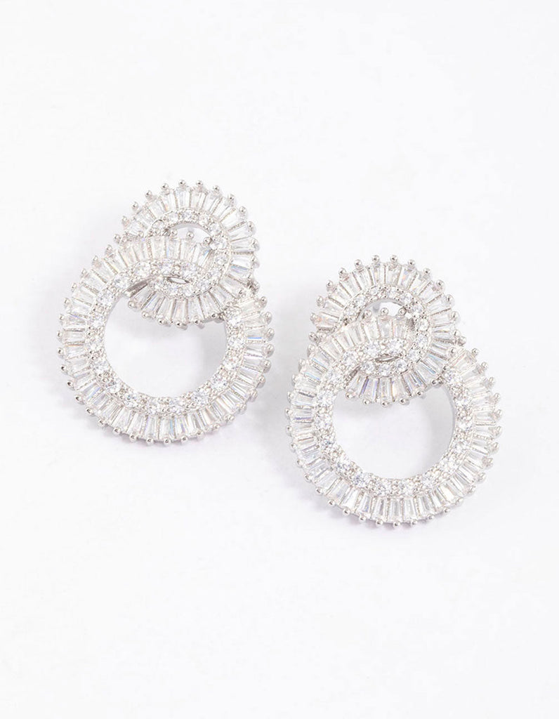 Lovisa Cubic Zirconia Circle Cupchain Drop Earrings - ShopStyle