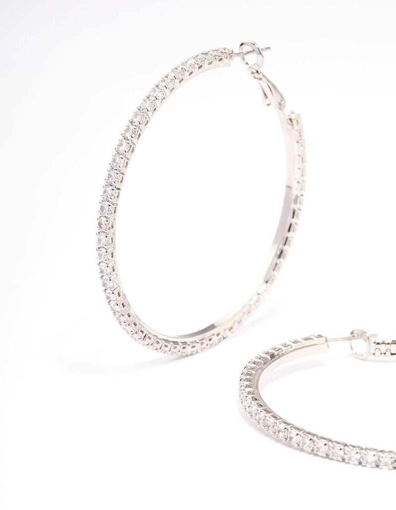 Stella and dot on sale silver hoop earrings