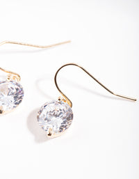 Gold Crystal Teardrop Mini Earrings - link has visual effect only