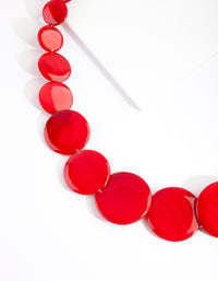 RED POLISHED SHLL NECKLACE - link has visual effect only