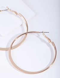 Gold Flat Edge Hoop Earrings - link has visual effect only