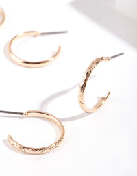 Gold Small Hoop Earring Pack - link has visual effect only