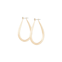 Polished Gold Teardrop Hoop Earrings - link has visual effect only