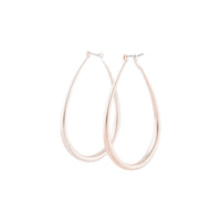 Rose Gold Rounded Teardrop Hoop - link has visual effect only