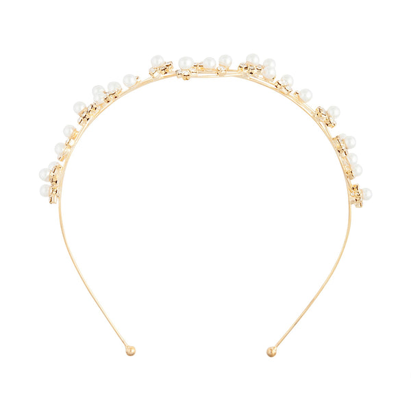 Wire Pearl Crystal Headband