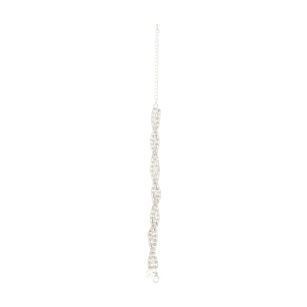 Silver Cup Chain Twist Bracelet