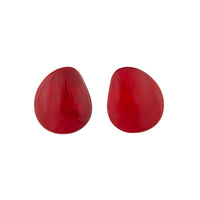 RED GLOSSED TEARDROP SHLL STUD Earrings - link has visual effect only