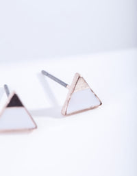 Metallic Tip Triangle Stud Earrings - link has visual effect only