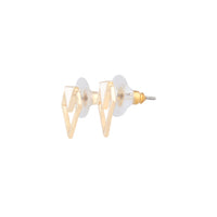 White & Gold Mini Geometric Stud - link has visual effect only