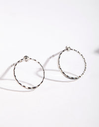 Silver Open Circle Stud Earrings - link has visual effect only