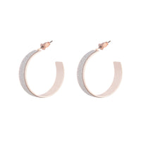 Rose Gold Glitter 3cm Hoop Earrings - link has visual effect only