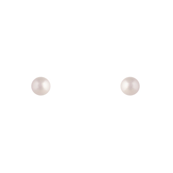 Sterling Silver Pearlised Bead Stud Earrings