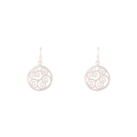 Sterling Silver Round Filigree Drop Earrings - link has visual effect only