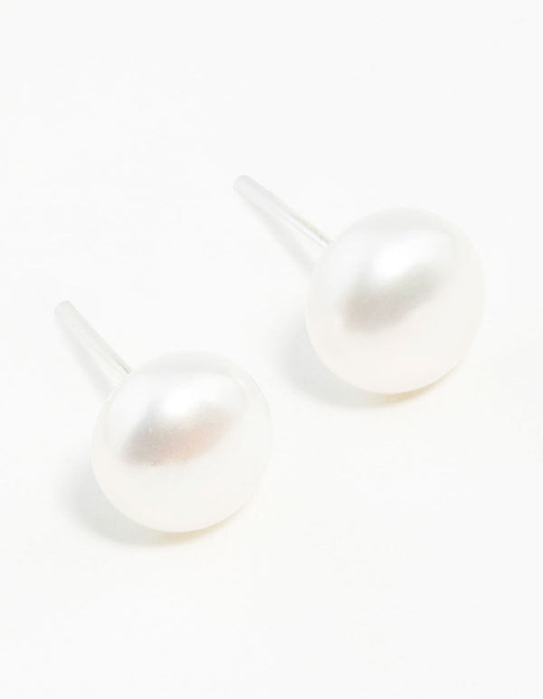 Sterling Silver Freshwater Pearl Stud Earrings