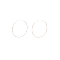 Sterling Silver Fine 3cm Hoop Earrings - link has visual effect only