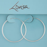 Sterling Silver Fine 3cm Hoop Earrings - link has visual effect only