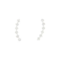 Sterling Silver Diamante Ear Pin - link has visual effect only