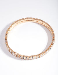 Gold 2 Row Cupchain Stretch Bracelet - link has visual effect only