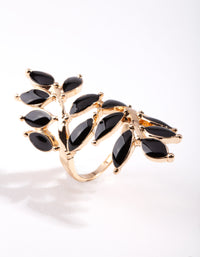 Black Leaf Wrap Ring - link has visual effect only