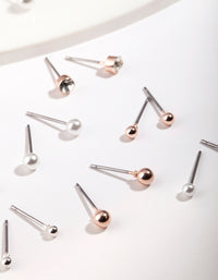 Rose Gold Tiny Diamante Earring 12-Pack - link has visual effect only