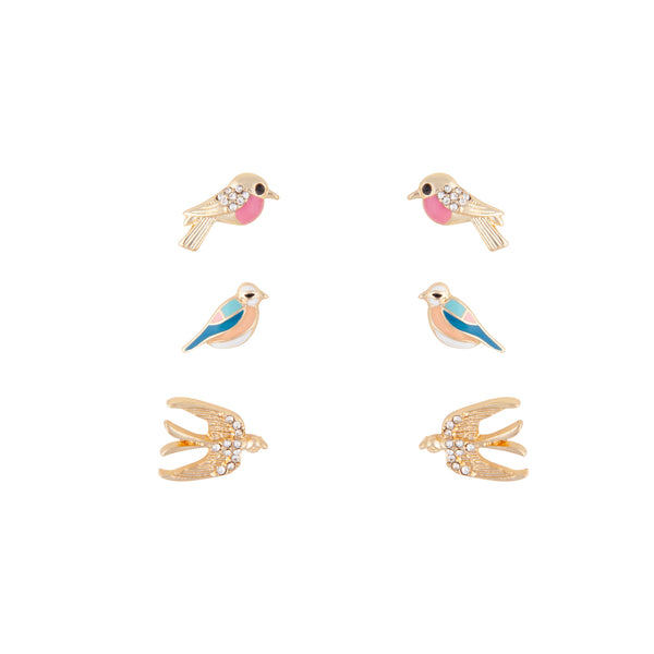 Gold Birds Earring Pack