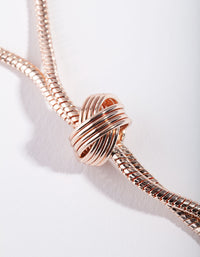 Rose Gold Lariat Knot & Tassel Necklace - link has visual effect only