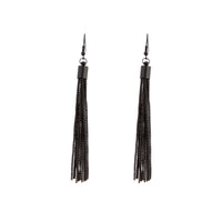 Black Tassel Chain Earrings - link has visual effect only