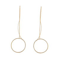 Circle Thread Drop Earrings In Gold - link has visual effect only