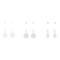 SILVER STUD AND FILIGREE DROP Earring 6PACK - link has visual effect only