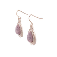 Pink Centre Stone With Diamante Teardrop Earrings - link has visual effect only