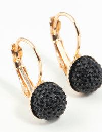 Gold Sparkle Ball Clip On Earrings - link has visual effect only