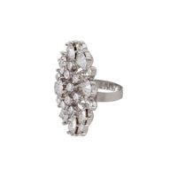 SILVER BLING OVERSIZED STARBURST RING - link has visual effect only