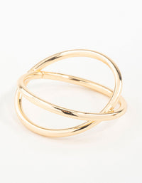 Gold Classic Crossover Ring - link has visual effect only