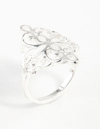 Silver Metal Filigree Ring - link has visual effect only