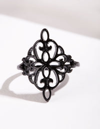 Black Filigree Ring - link has visual effect only