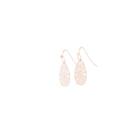 Rose Gold Drop Cut-out Pattern Earrings - link has visual effect only