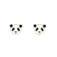 Mini Panda Face Stud Earrings - link has visual effect only