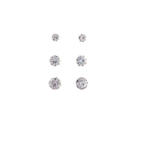 Silver Trio Diamante Earring Pack - link has visual effect only