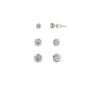 Silver Trio Diamante Earring Pack - link has visual effect only