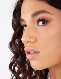 Mixed Metal Plain Faux Body Hoops - link has visual effect only