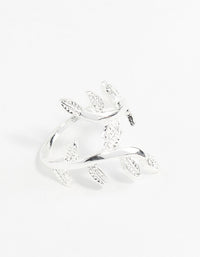 Silver Leaf Double Band Ring - link has visual effect only