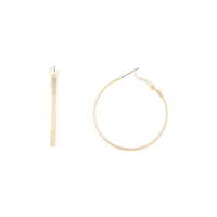 Gold Flat Bottom Hoop Earrings - link has visual effect only