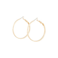 Gold Flat Bottom Hoop Earrings - link has visual effect only