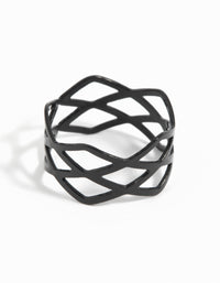 Coated Metal Multi Crossover Ring - link has visual effect only