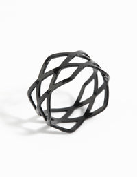 Coated Metal Multi Crossover Ring - link has visual effect only