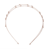 Rose Gold Double Row Diamante Star Headband - link has visual effect only