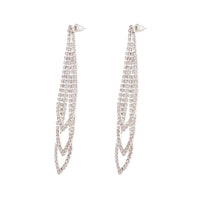 Silver Gradual Loop Cup Chain Earrings - link has visual effect only