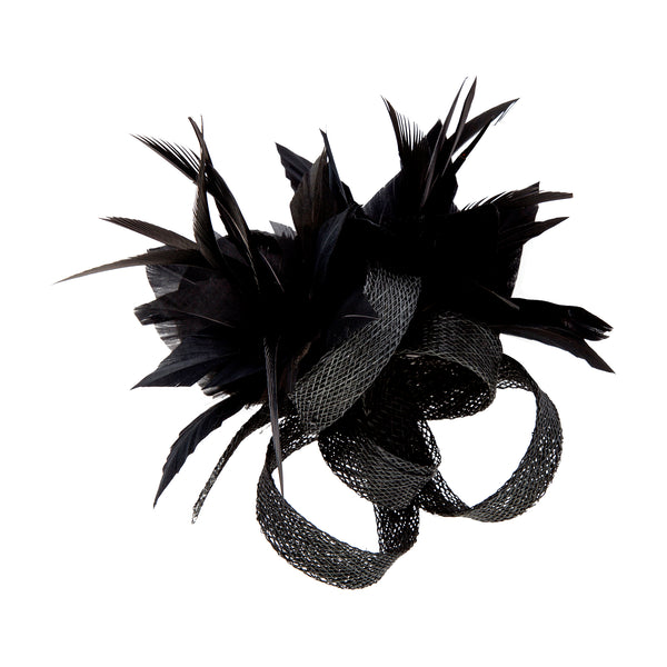 Black Loop Feather Clip